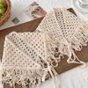 Bohemian Crochet Knit Headband with Tassel - Versatile Retro Ethnic Style Hair Accessory Scarf