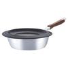 Bestco Frying Pan Glass Lid with Stand, M, Fits 24cm, 26cm, and 28cm Pans, ND-8322, Black