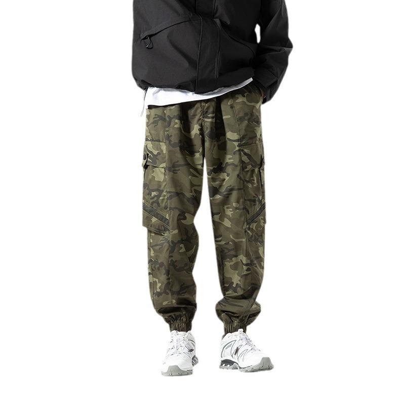 Outdoor Waterproof Soft Case Functional Charging Casual Pants Men's Pants Fashion Camouflage Loose Tied Feet Breathable Spring and Autumn