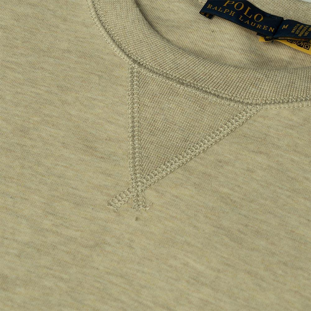 Polo Ralph Lauren FW23 Solid Color Crew Neck Long Sleeve Pullover Sweatshirt Women Sweatshirt Khaki 211782357-015