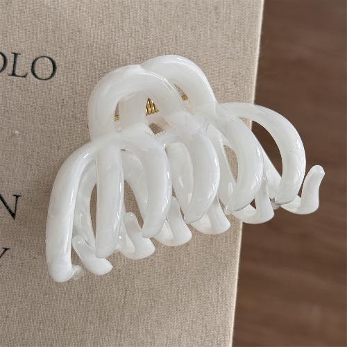 Solid Color Frosted Small Hair Claw for Women Double Row Teeth Ponytail Clip Simple Hair Claw Thin Hair No Slip Ponytail Holder