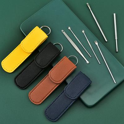 Stainless Steel Ear Scoop Spiral Ear Scoop Six-Piece Ear Cleaner Ear Picking Tool