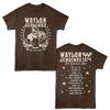 Waylon Jennings The Ramblin Man Nashville Rebel Tour Vieta 1974 Mėlyni vyriški marškinėliai