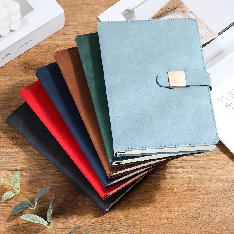 A5 Leather Office Business Diary 2026 Model with Magnetic Buckle Cover