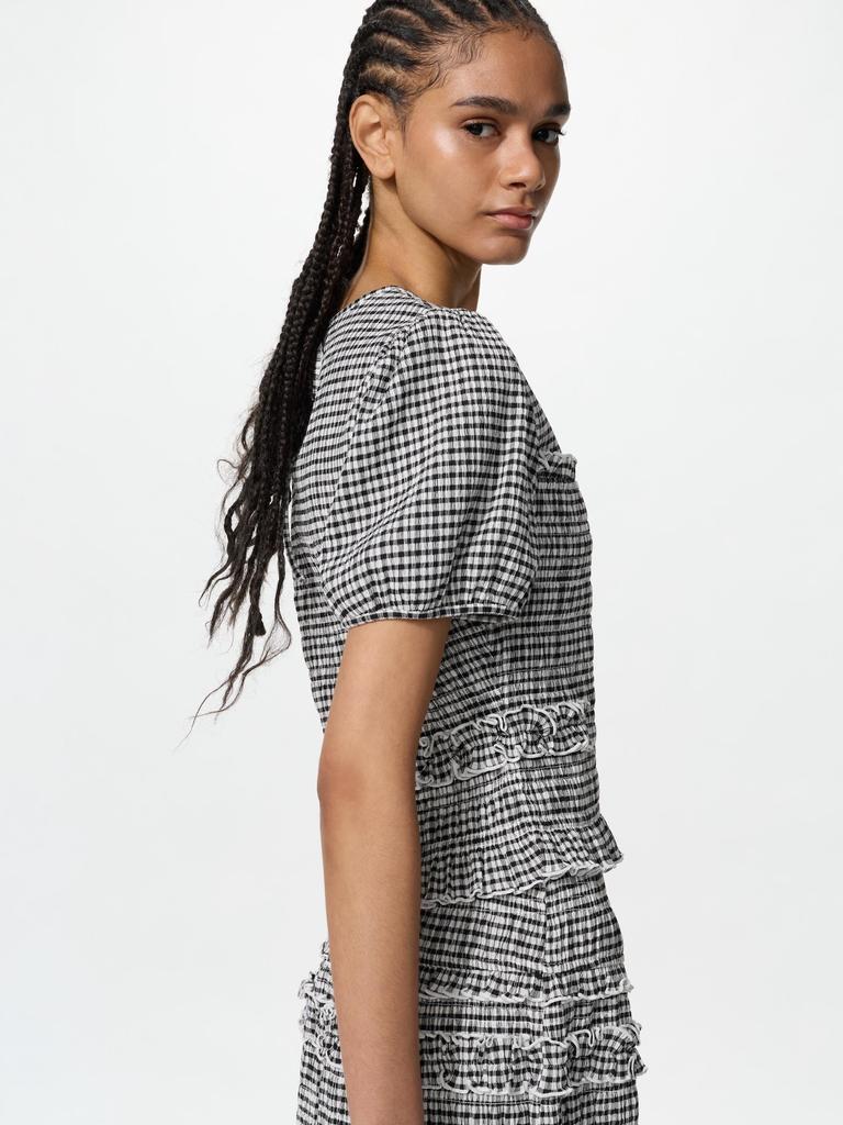 Shirred Volume Sleeve T-shirt
