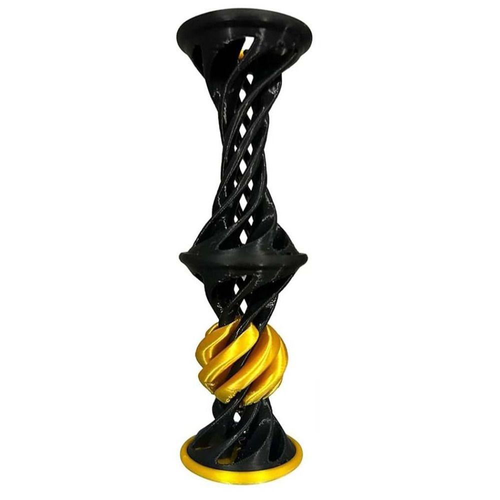 Three-dimensional Impossible Pyramid Passthrough Double Layer Helical Tree Toy Desk Figurine