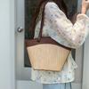 Holiday Beach Style Casual and Fashionable Versatile Vegetable Basket Shoulder Bag Fashionable Braided Bag