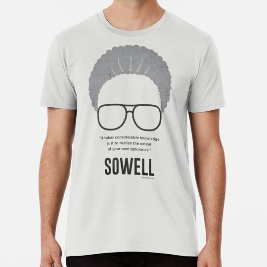Томас Соуэлл Цитата о невежестве S to 5XL Сделано в США Футболка S