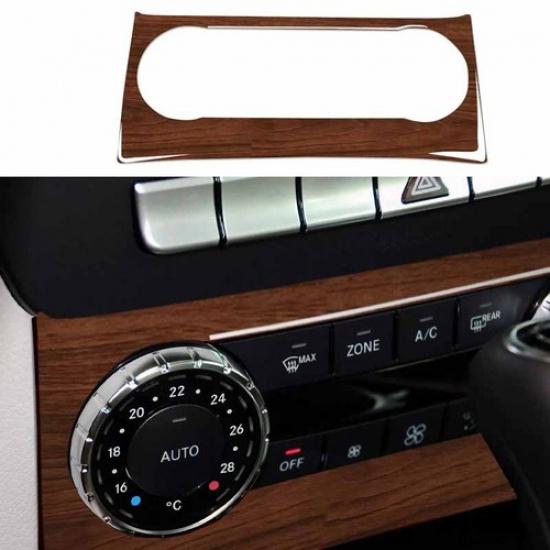 Console AC Switch Control For Benz C-Class Cover Trim Wood Grain 2007-10 Brown