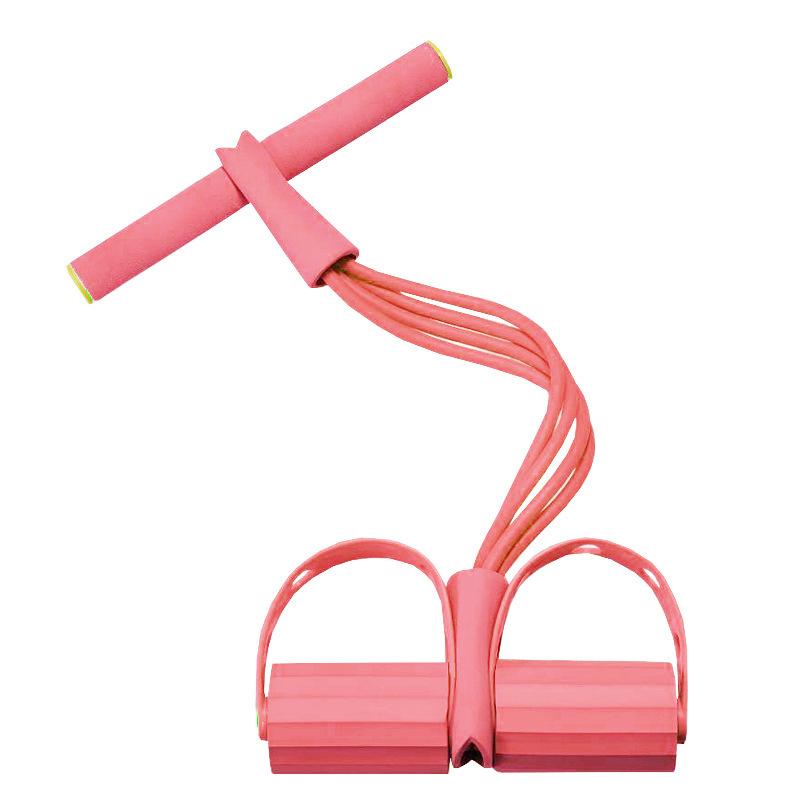 Widerstandsbänder, elastische Fitnessbänder für Sportübungen zu Hause, multifunktionaler, tragbarer elastischer Pedalzieher mit 4 Röhren