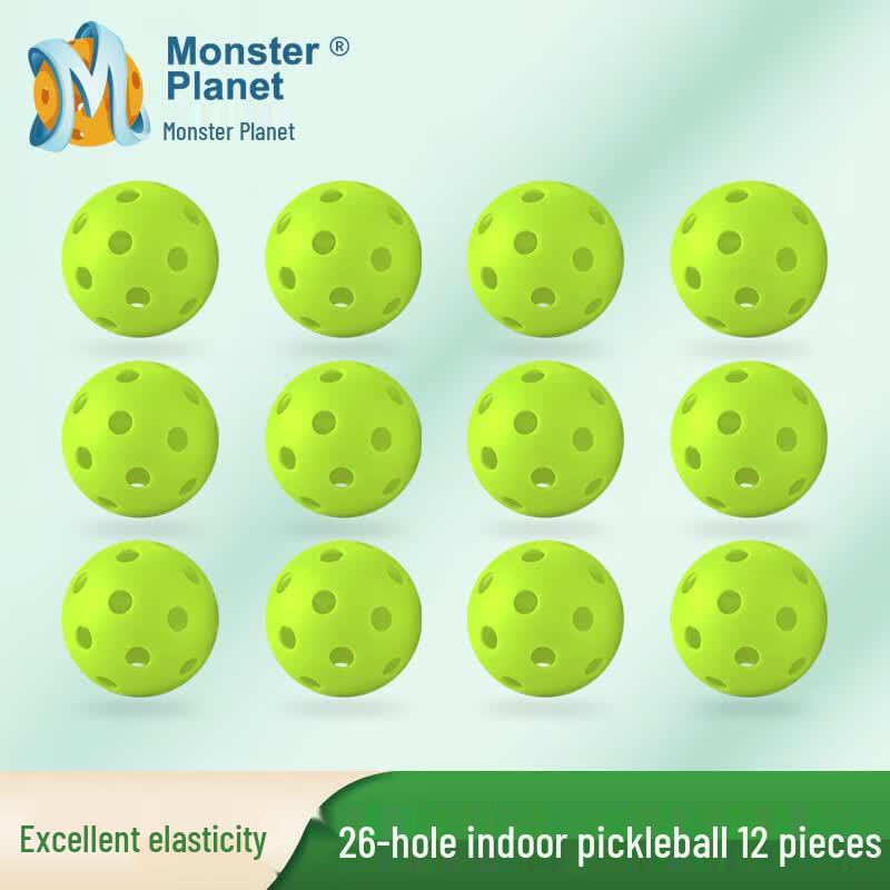 Monsterplanet Pickleball Indoor Balls (12-pack)