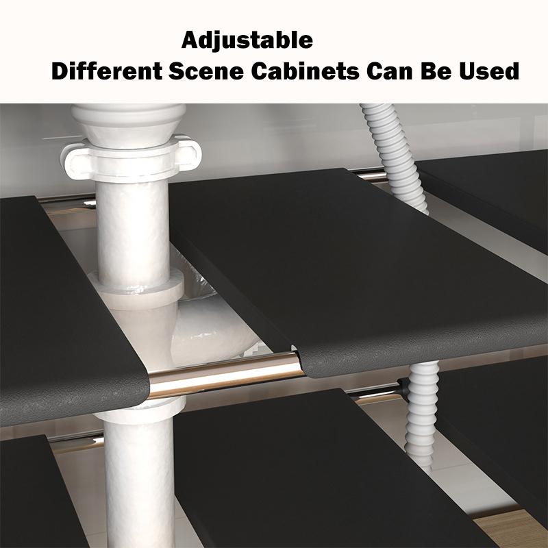 Expandable Kitchen Under Sink Shelf Flexible Layered Rack Cabinet Organizer Sundries Telescopic Holder Spice Rack Pot Storage