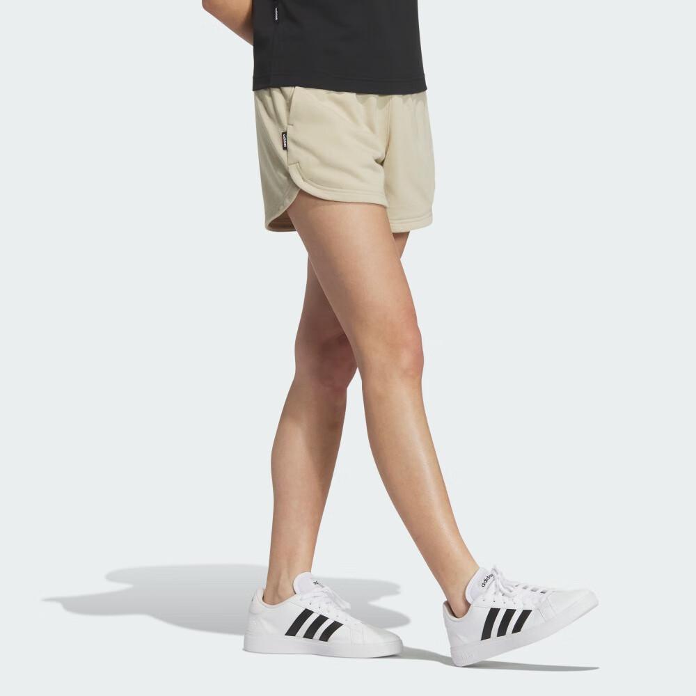 Adidas Solid Color Comfortable Sports Casual Shorts Women Shorts Prairie-Brown JE3578