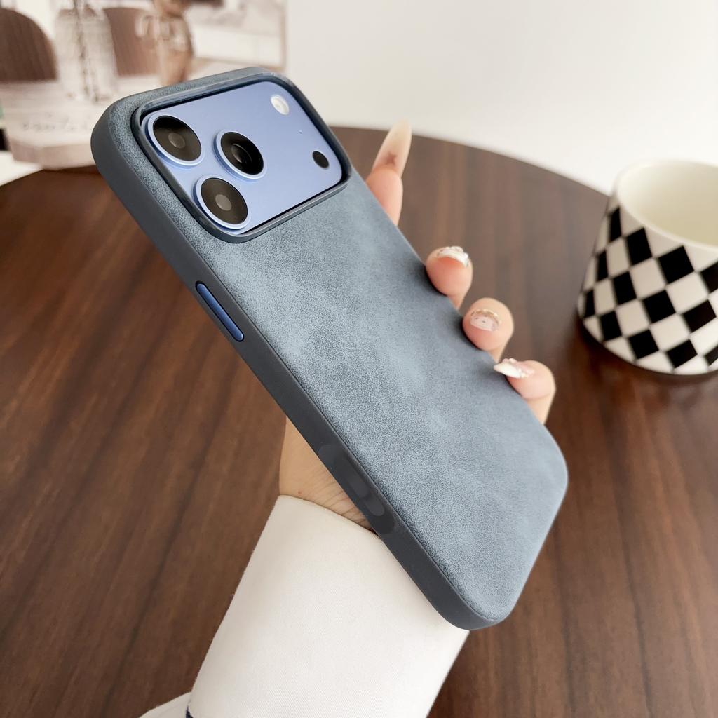 Luxury Faux Lambskin Leather Texture Phone Case For Samsung Galaxy S26 S25 S24 S23 Ultra Plus 5G Solid Color Matte TPU Cover