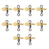 10Pcs Topwater Fishing Lures Stainless Steel Spinnerbait Props Plug Casting Propeller Spinnerbait DIY Fishing Lures