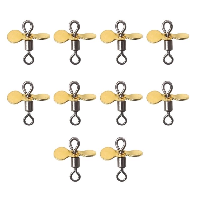 10Pcs Topwater Fishing Lures Stainless Steel Spinnerbait Props Plug Casting Propeller Spinnerbait DIY Fishing Lures