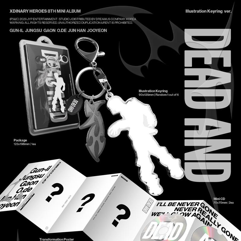 [PRE ORDER] Xdinary Heroes Mini Album DEAD AND Illustration Keyring Ver.