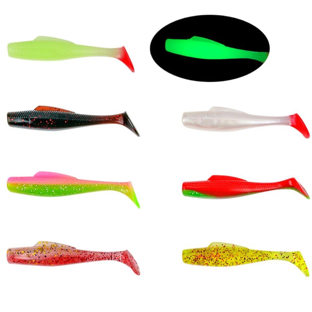 1 pack 6/8.5cm T-Tail Swim Lures Silicone Soft Lure Silicone Bait Artificial Bait Set  Freshwater