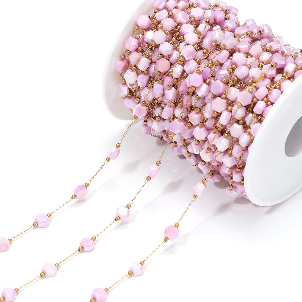 

1 Meter Stainless Steel 6mm Hexagon Shell Chains for DIY Handmade Jewelry Women Necklaces Findings Bracelet Earrings Making