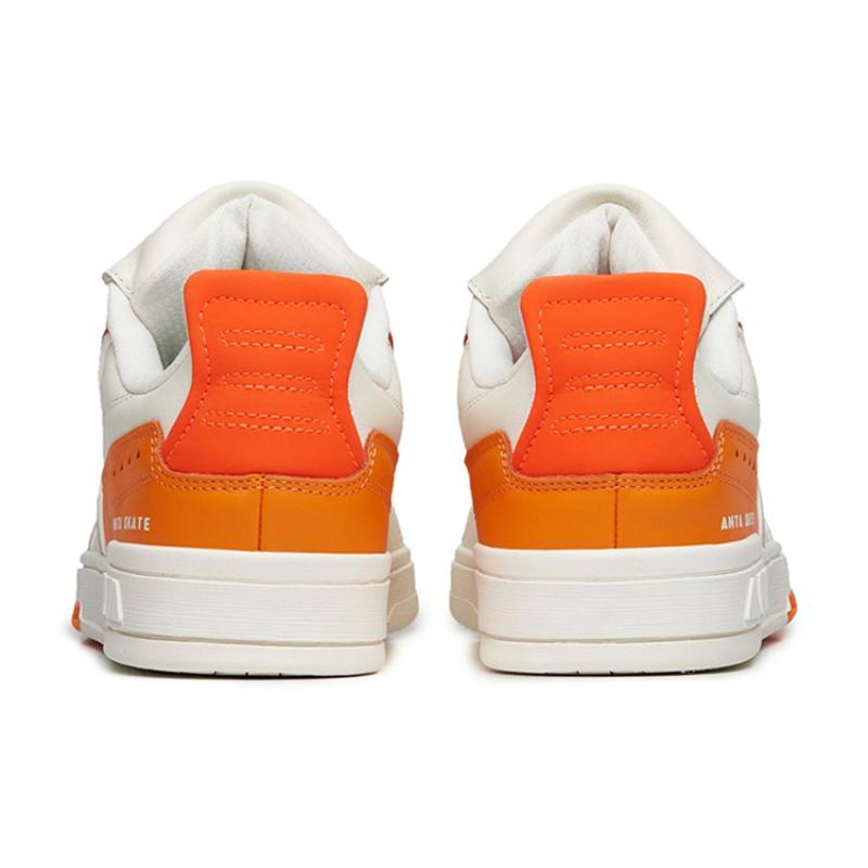 Anta AOYU Jie Ao Anti Slip Wear Resistant Low Top Skateboard Shoes Men's White Orange Sneakers 112238073-6