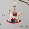 American Retro Christmas Resin Elk & Trojan Horse Tree Pendant Decor