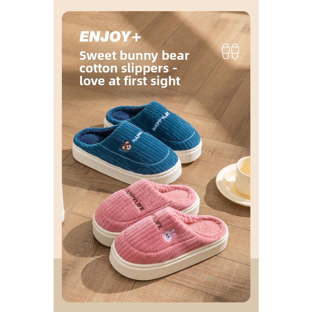 Cotton Slippers for Women In Spring, Autumn, Winter, Home Use, Indoor Non Slip Shoes, Thick Soled Home Warmth, Couple, Men