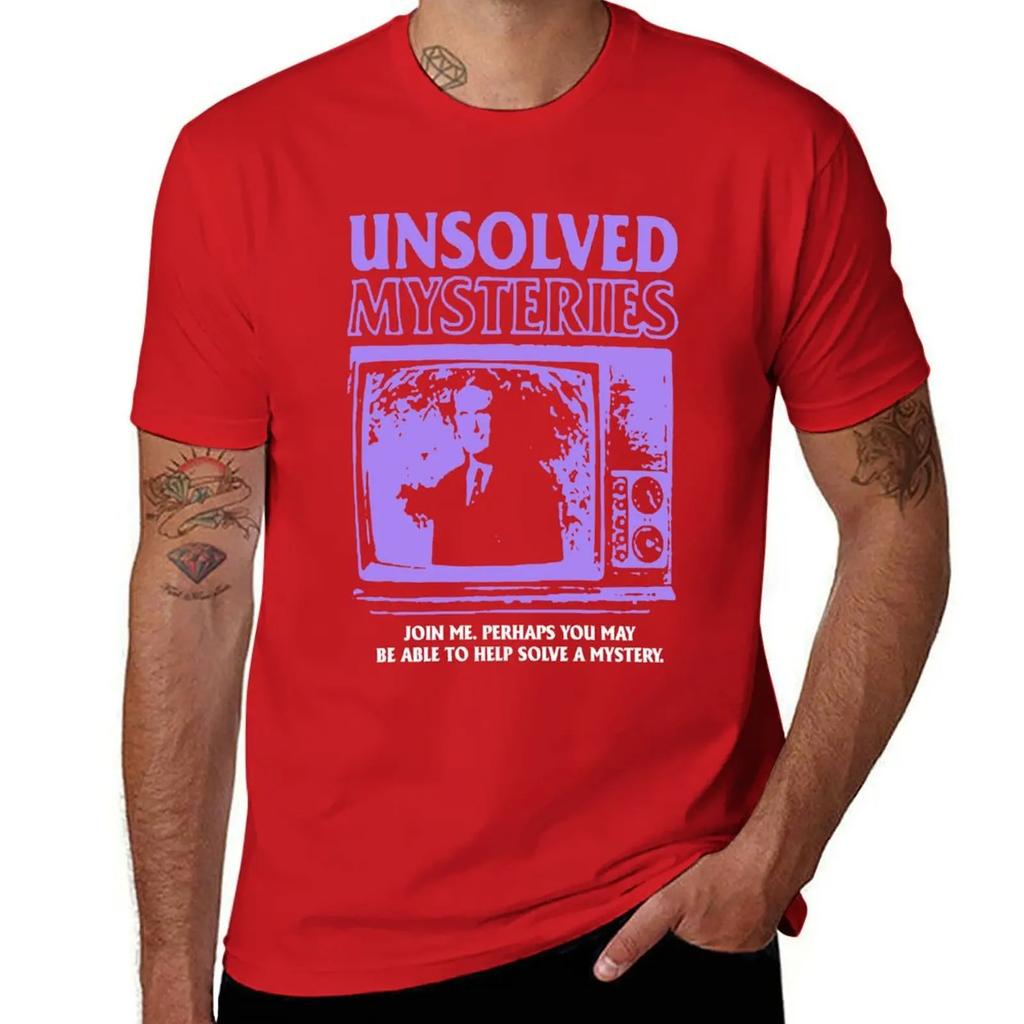 Unsolved Mysteries Television Show Art Gift T-Shirt Oversized T Shirt Blacks Graphics Men's T-shirt