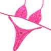 Ensemble Bikini 2 Pièces/Ensemble pour Femmes Soutien-gorge à Bretelles Imprimé Slip de Bain à Lacets Ensemble Style Plage Maillot de Bain Découpé pour Plage Piscine