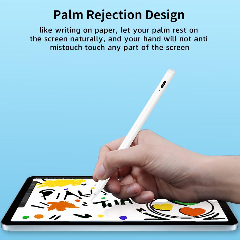 Custom Logo Palm Rejection Capacitive Tablet Touch Screen Active Stylus Pen for Apple Pencil With Tilt Function