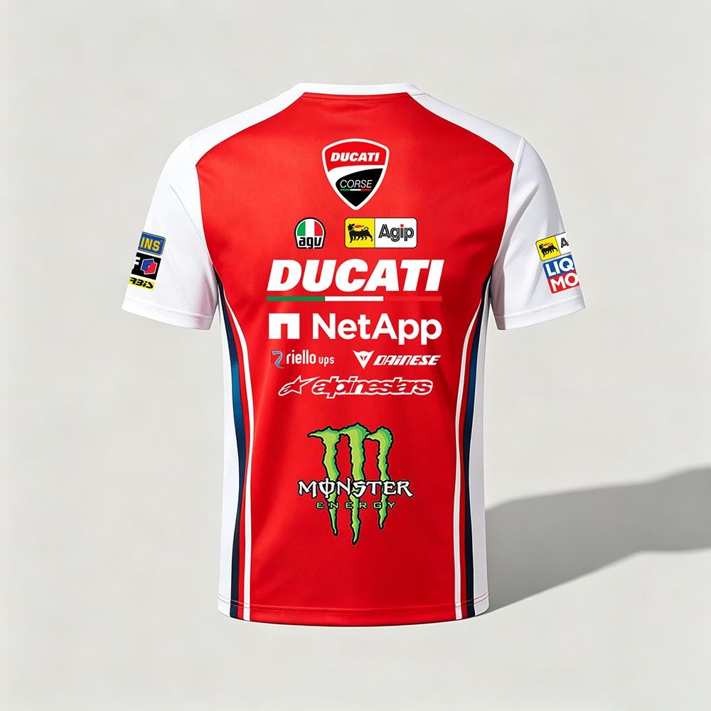 Men's Ducati Corse Racing T-shirt Short Sleeve Motorbike Team Jersey Breathable Quick Dry Motorcycle Sports Tee