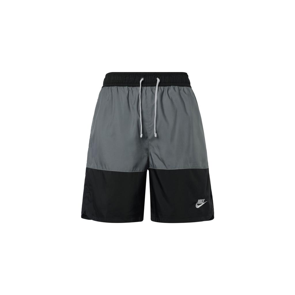 Nike Logo Print Woven Sports Shorts Men Bottoms Grey Black DM6832-010
