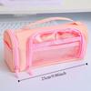 Dirt Resistant Transparent Pencil Case Organizer Zipper Pencil Case  Student Learning
