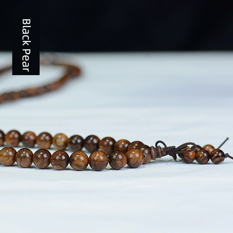 Black Rosewood Bracelet 108 PCs Ladies Bracelet Crafts Buddha Beads Rosary Rosewood Popular Jewelry Wooden Ornament