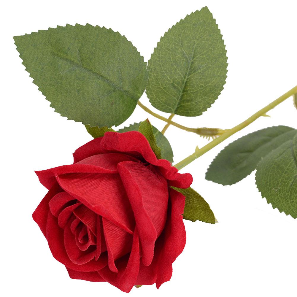 Home Decor Flower Wedding Flower Artificial Velvet Rose Bright Colors