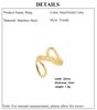 Cazador Hollow Geometric Rings Jewelry for Women Stainless Steel Finger Rings 2026 Wedding Birthday Mother Days Day Gift Trendy