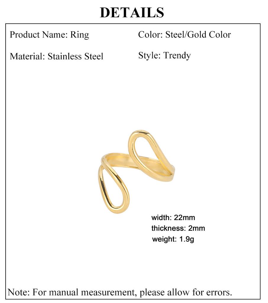 Cazador Hollow Geometric Rings Jewelry for Women Stainless Steel Finger Rings 2026 Wedding Birthday Mother Days Day Gift Trendy