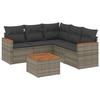 VidaXL Salon de Jardin avec Coussins 6 pcs, Canapés de Terrasse, Ensemble de Meubles de Patio, Mobilier d'Extérieur, Gris 3258371