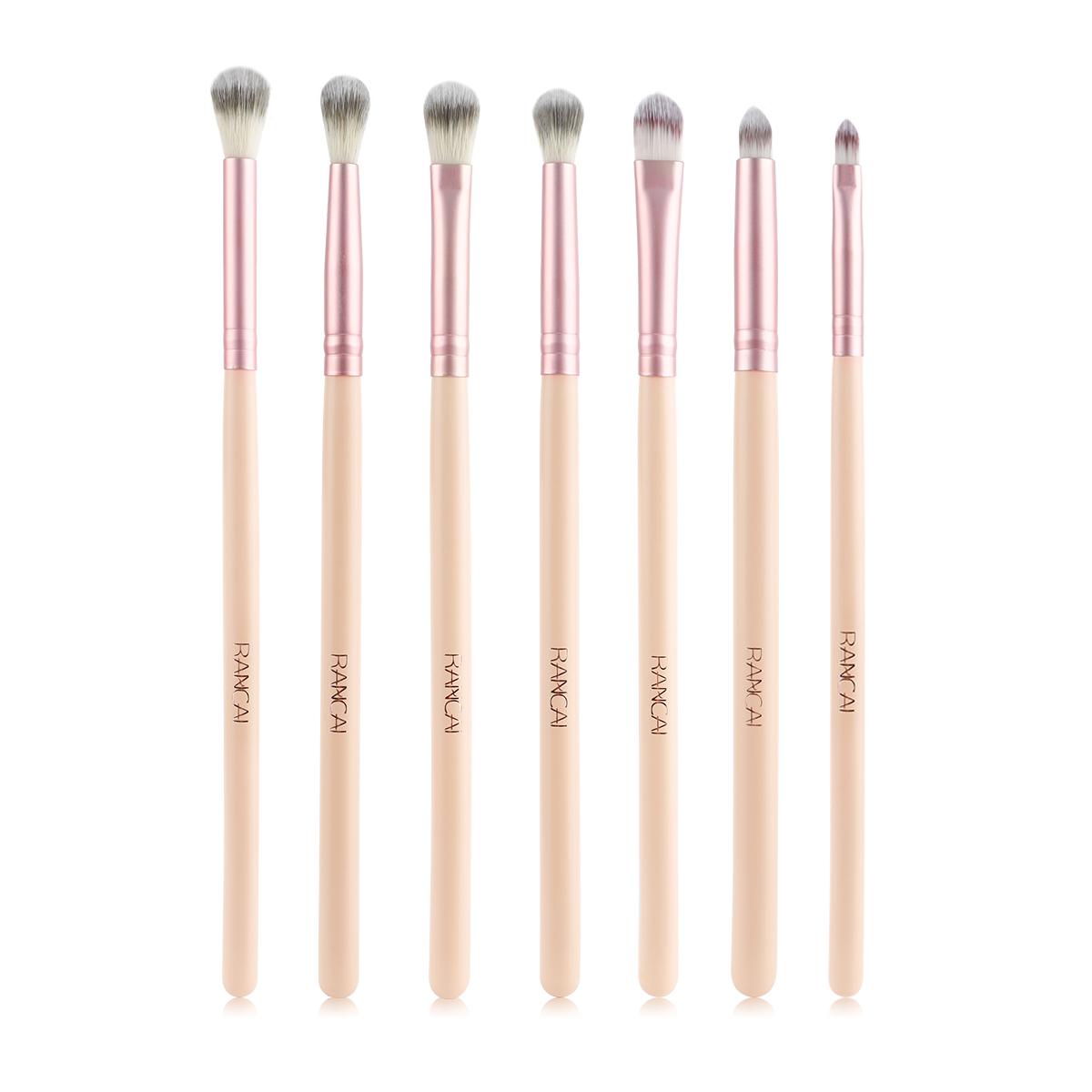 

7pcs Eyeshadow Brush Eye Blender Brush Kit, Wooden Handle Vegan Makeup Tool, Flawlessly Applies Eyeshadow & Sets Concealer хаки