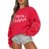 Women  Tops Women's Long Sleeve Sweatshirt Casual Crewneck Loose Fit Pollover Fleece Tops