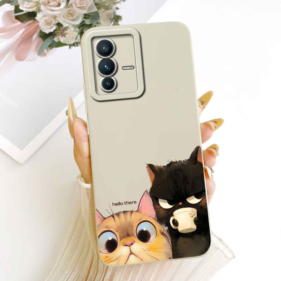 Cartoon Painted For vivo S12 Pro 5G V2163A Case Butterfly Cat Silicone Back Cover For Vivo S12 Pro s12 PRO 5G Phone Cases Bumper