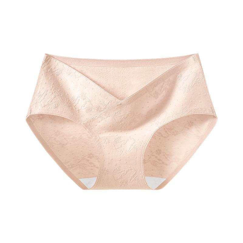 Damen Frühling und Herbst Baumwolle Jacquard Antibakterieller Schritt Schwangere Frauen Verlängerter Schritt Unterwäsche