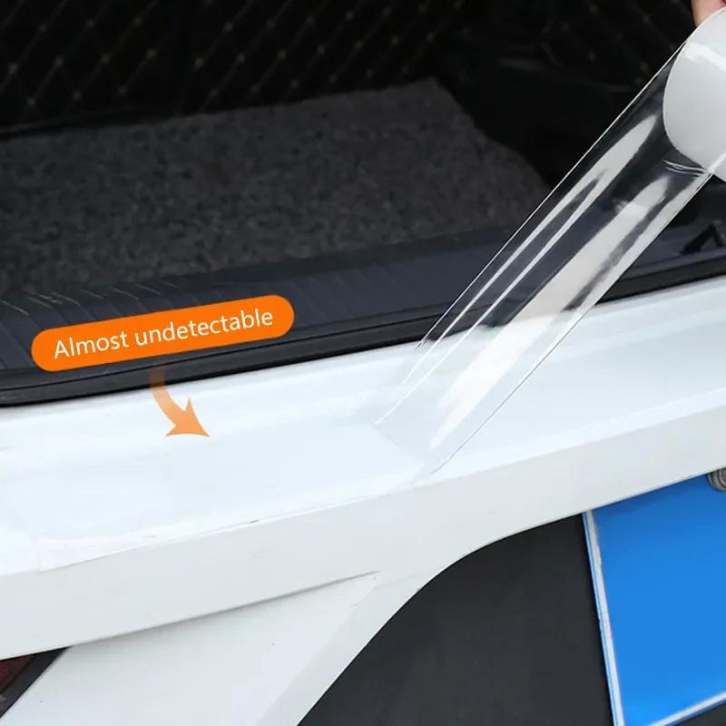 Autotürkanten-Schutzfolie, transparent, kratzfest, Nano-Klebeband, Auto-Kofferraum-Schwellenwerter-Türkantenschutzfolie, Aufkleber