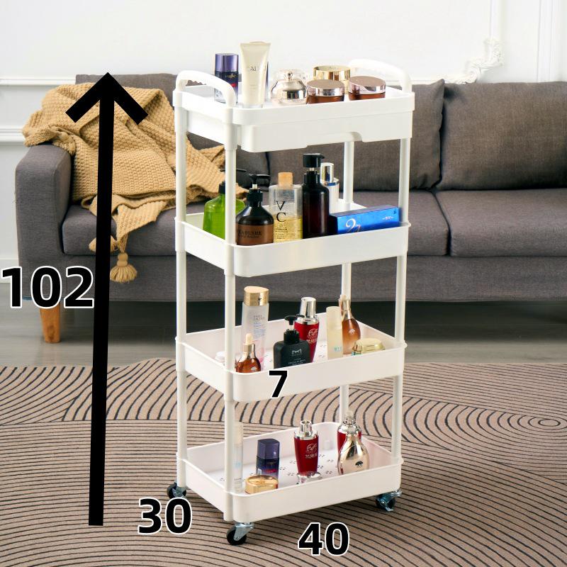 Multi-layer Movable Storage Rack for Bathroom, Snacks, Books & Toys