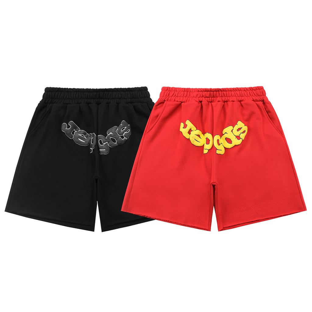 Summer New Sp555der European and American Trendy Brand High Street Spider Letter Loose Sports Shorts Men's and Women's Five-point Pants