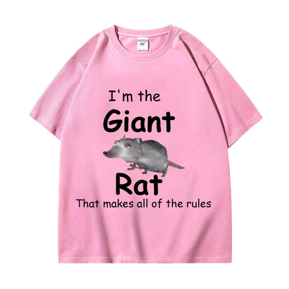 Funny I'm The Giant Rat Tričko s potiskem, které splňuje všechna pravidla Grafická trička s krátkým rukávem Unisex Dámské Gotické módní tričko