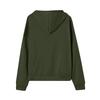 Women's Fashion Casual Long Sleeve Solid Color Hooded Sweatshirt Tops