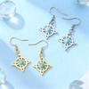 Skyrim Vintage Witch Knot Blue Artificial Gemstone Earrings Stainless Steel Celtic Witch Ladies New Cloud Lucky Earrings Jewelry