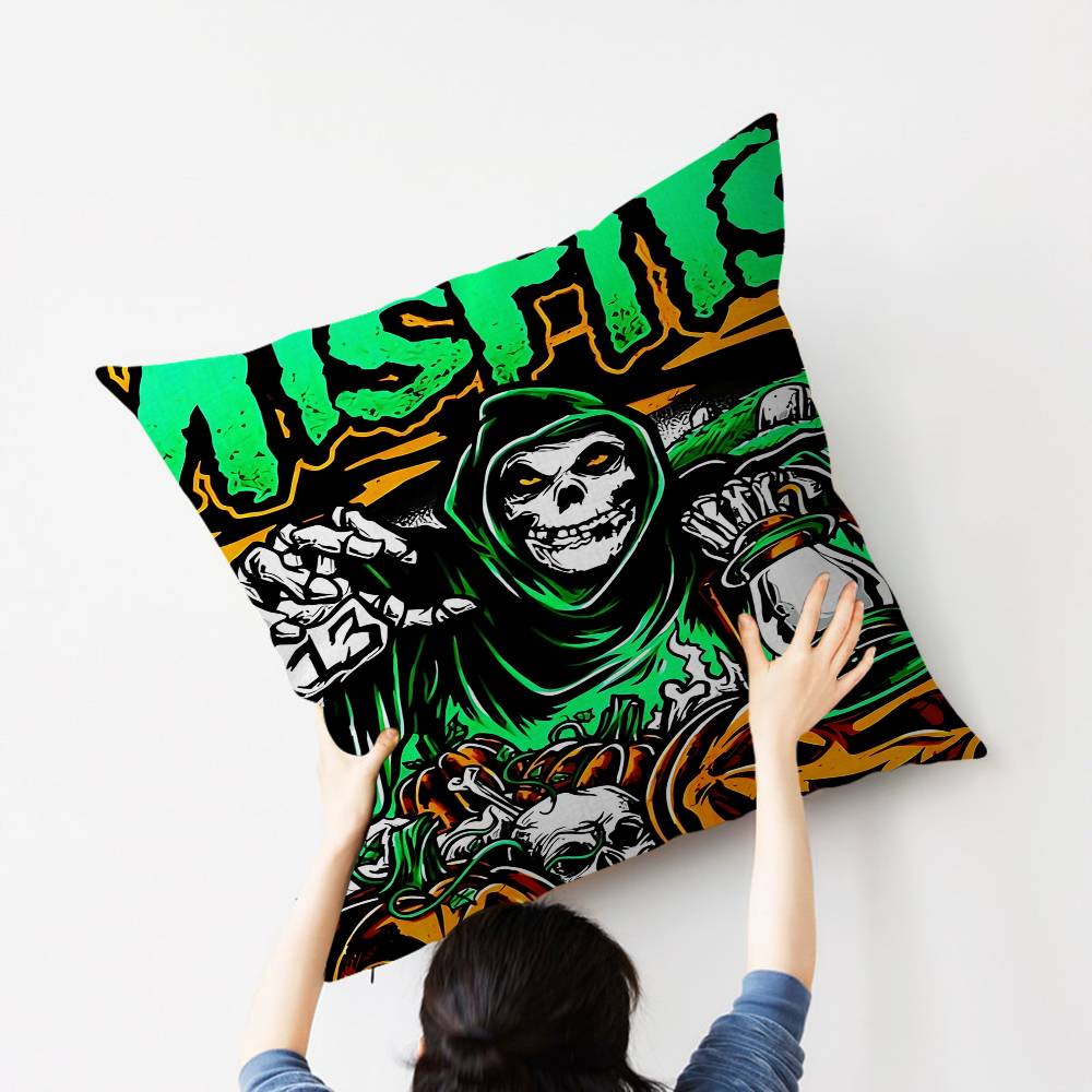 M-Misfits Band Personalized Pillow Dust Cover Bedroom Kids Party Decoration Pillowcase Birthday Children Gift