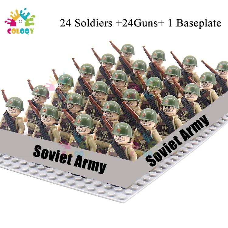 Mattoncini Forze militari della Seconda Guerra Mondiale soldati bambole umanoidi personaggio mini tedesco giocattoli, regali di Natale regali di compleanno,