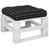 Pallet Cushion Black Checkered Pattern 50x50x12 Cm Fabric